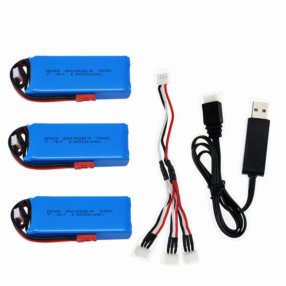 3 шт. 7,4 В 950 мАч 25c Li-Po батарея с зарядным устройством для WLtoys XK X520 самолет Запасные Части RC самолет hihg Качество