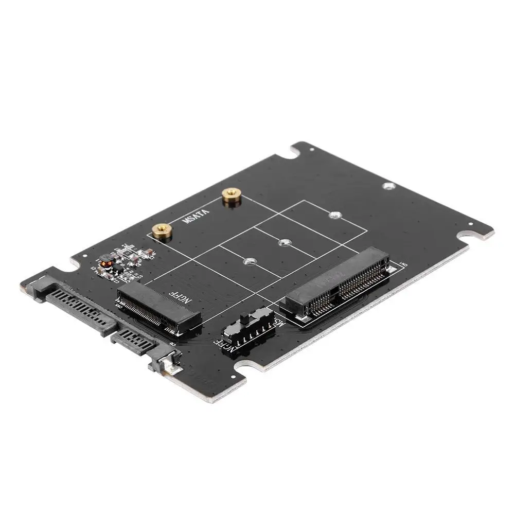

2 in 1 mSATA to SATA NGFF M.2 to SATA3 Converter PCB Adapter Card SSD Disk Drive