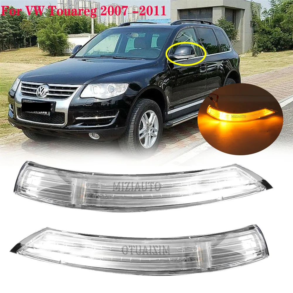 For VW Touareg 2007 2008 2009 2010 2011 Car Side Rear View Mirror LED ...