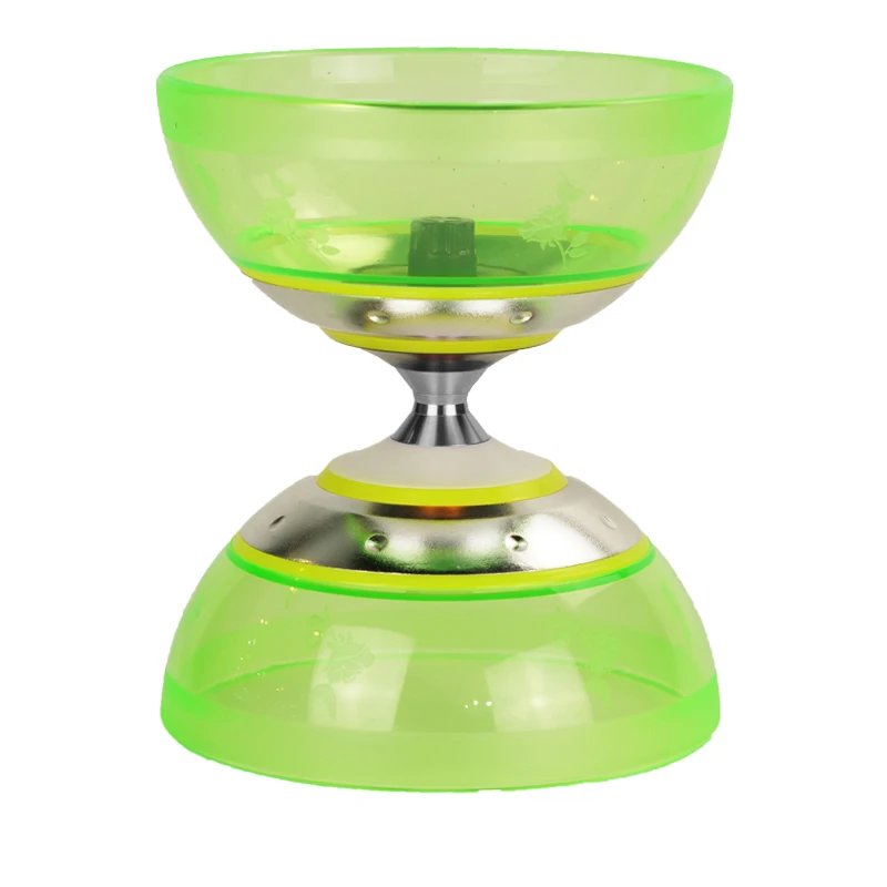 Подшипник diabolo игрушки профессиональный набор Diabolo упаковка с веревочной сумкой Китай матовый Diabolo - Цвет: Зеленый