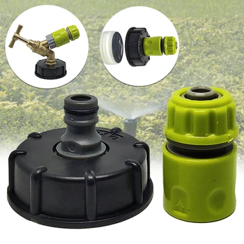 

2pcs/set Mini IBC Adapter Hoselock Fitting S60X6 Tap Accessories Snap-on 1/2" Outlet Durable Parts Tank Connection Easy Use