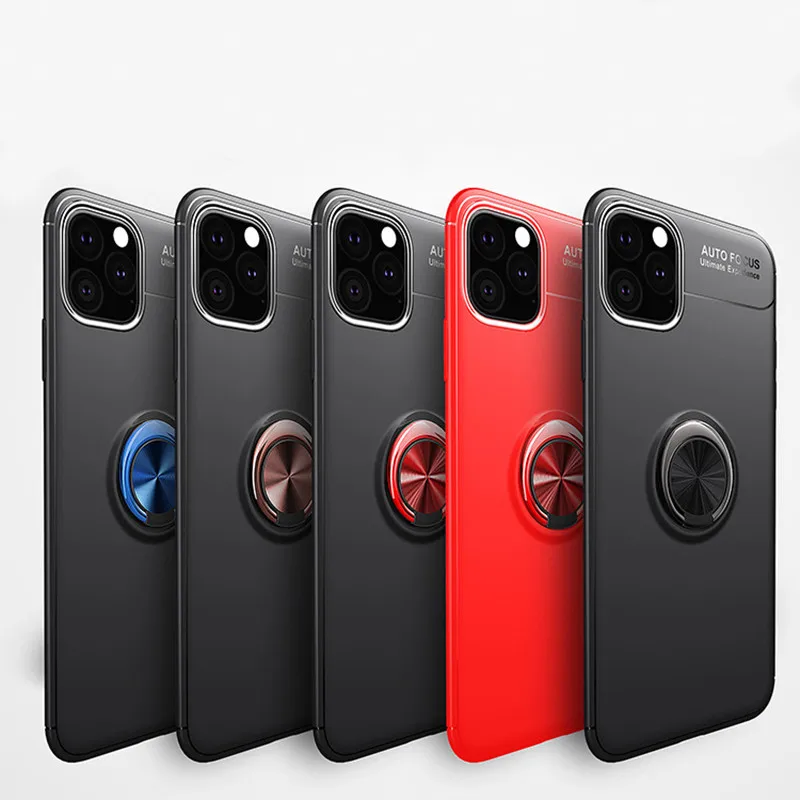 Магнитный чехол-держатель с металлической кольцевой пряжкой для IPhone XR X XS 11 Pro Max