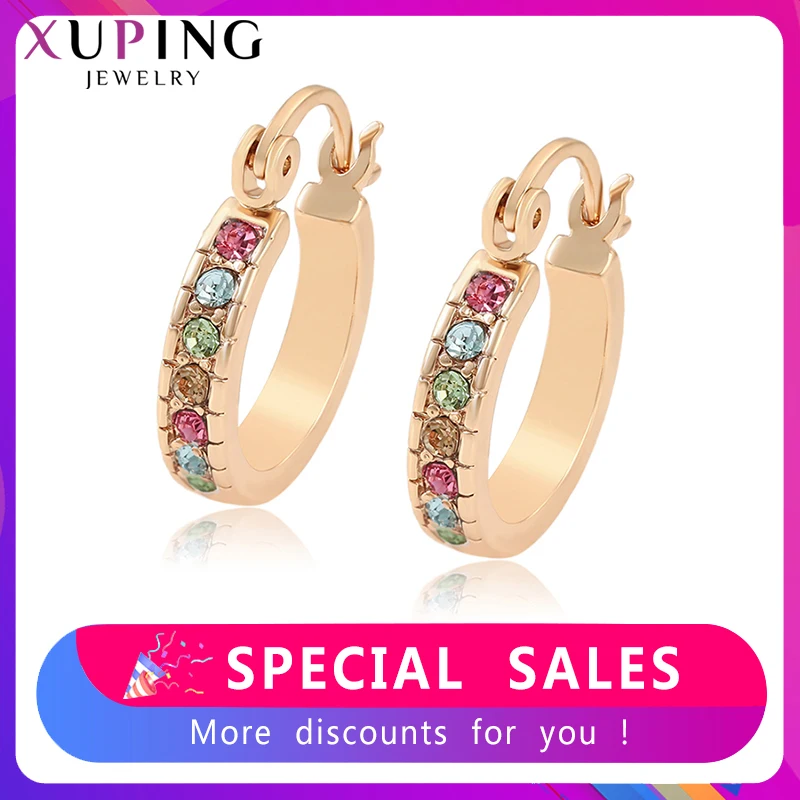 Новинка лидер продаж серьги-кольца Xuping для женщин красочная бижутерия подарок на