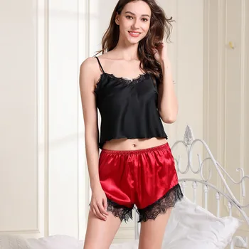 

Womens Pajama Sets домашние штаны Sexy Sling Sleepwear Shorts Nightwear summer female night wear daily Homewear clothes 2020