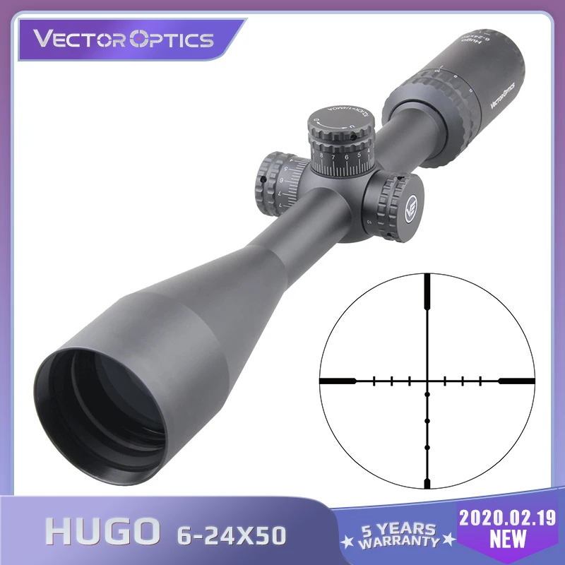 Векторная оптика Hugo 6 24x50 1 &quotприцел BDC проволочная сетка Мин 10 Yds замок Рема 700 Ruge