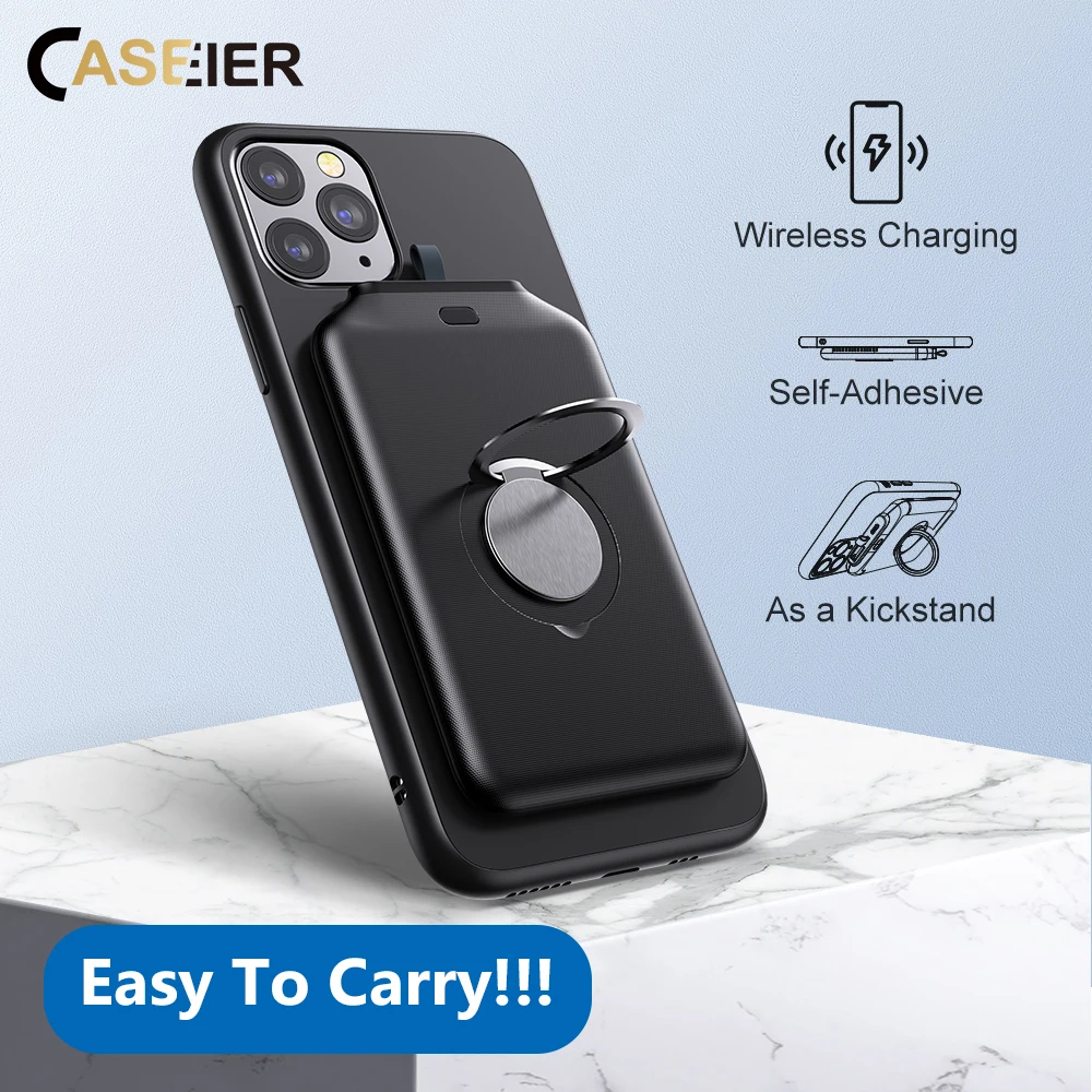 CASEIER магнитный беспроводной резервный внешний аккумулятор для iPhone 12 Mini Pro Max с