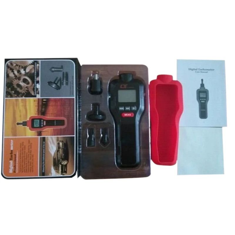 1Piece HT-522 Digital Rev Counter Digital Optical Tachometer Handheld Non-contact Measurement Rev Speed Meter Tester Tool