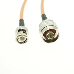 Conector macho tipo N a Cable Coaxial macho BNC, Cable Pigtail RG142 M17/60