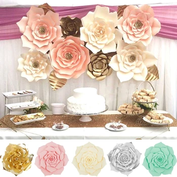 

Wedding Artificial Flower 5 Color Diy Paper Wedding Flowers Backdrop Paper Flower 3 Size Rose Event Handcrafted Celebration
