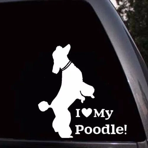

I Love Heart My Standard Poodle Dog window Window Laptop Vinyl Decal Sticker 01 Sticker Vinyl Decals window window decal
