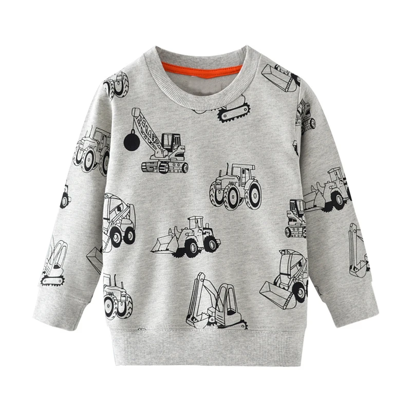 27kids 2-7years Animal Rabbit Appliques Girls Sweatshirts Child Kid Clothes Autumn Baby Girl's Clothing Boys Long Sleeve Tops