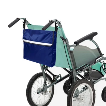 

1 Pcs Wheelchair Backpack Storage Bags Lightweight Walker Pack Bicycle Rear Letter Bag Waterproof Reflective Strip