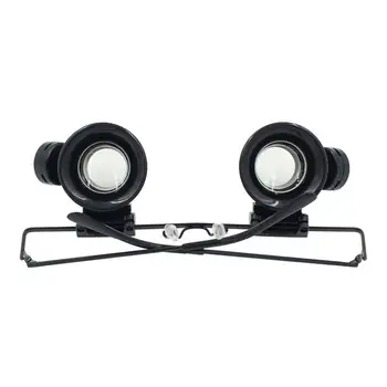 

LED 20X Magnifier Magnifying Dual Eye Glasses Loupe Lens Jeweler Watch Repa Magnifying Glass Magnifying Glass With Light