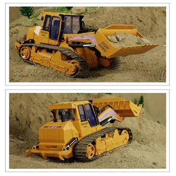

XM-6822L Large Simulation Remote Control Bulldozer With Light Sound Toy Car Model Engineering Car Toy Equipped With USB Cable