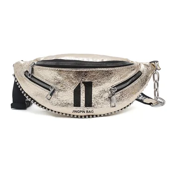 

bags for women 2020 High quality bright PU leather women's messenger waist bag fanny pack crossbody bags for women sac banane