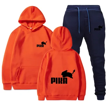 

2020 New Hot Brand Men's Pullover Hooded Autumn/Winter Men's Sets Hoodies +sweatpants Two Pieces Set Bodybuilding Tracksuit