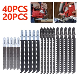 Juego de cuchillas de Metal para carpintería, herramienta eléctrica con vástago en T, corte, T144D/T244D/T118A/T111C, 20 piezas/40 unidades