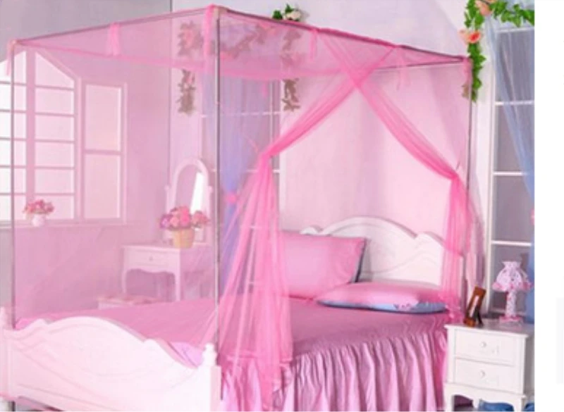 New Home Mosquito Net Pure Color Special Secret Lightweight Fashion Bedding High Quality Durable 4 Corner Compact Mosquito Net mosquito net