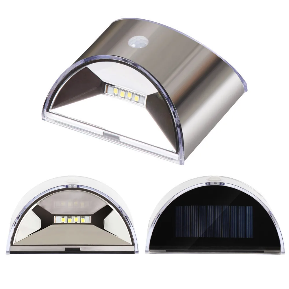 LED Solar Light Solar Wall Light for Garden Patio Pathway, Fence Stairs Stainless Steel Waterpoof Outdoor Light with Motion Sensor (18)