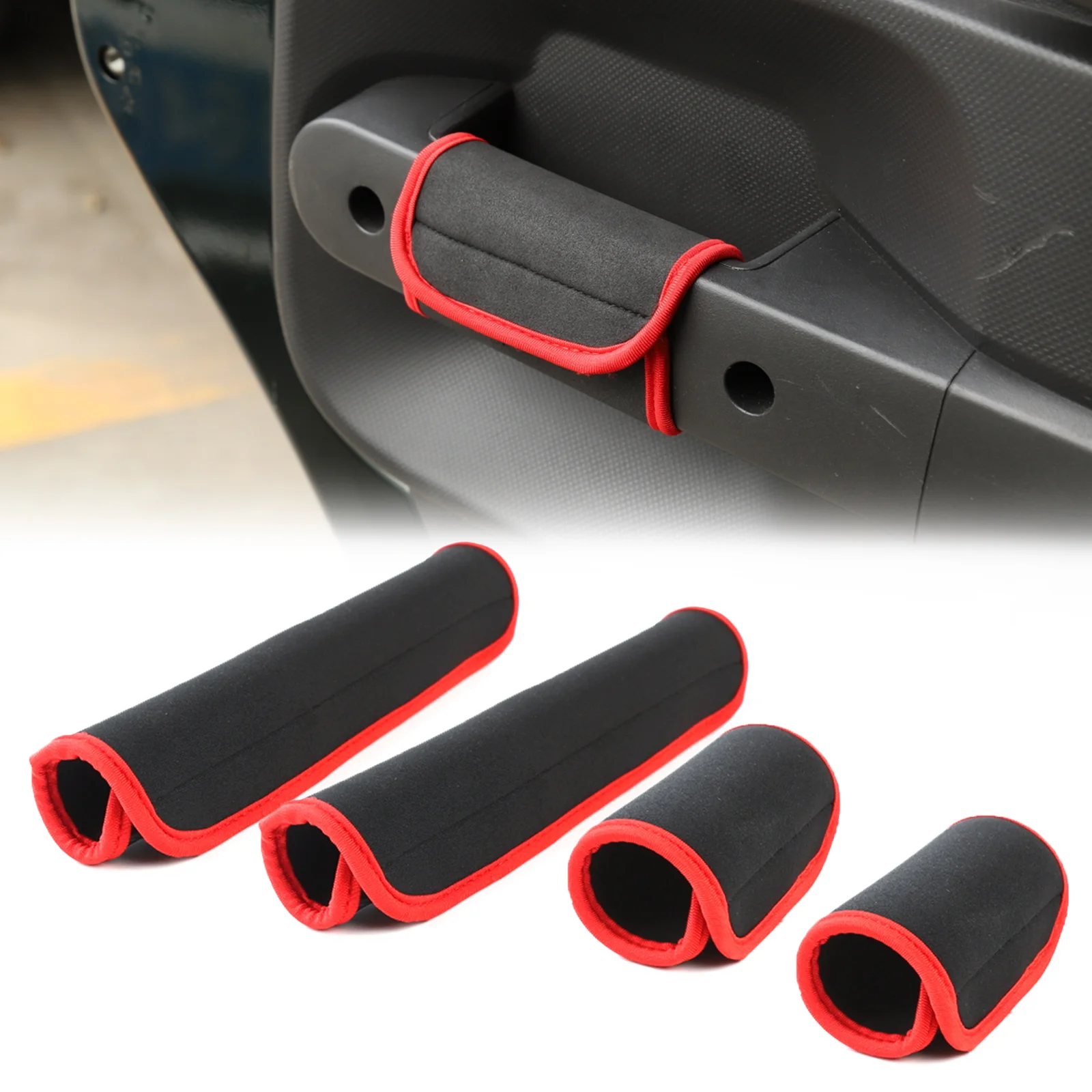 Areyourshop, 4 шт., защитная крышка для внутренней двери, для Jeep Wrangler JK, 2007, 2008, 2009, 2010, автомобильная дверная ручка, крышка