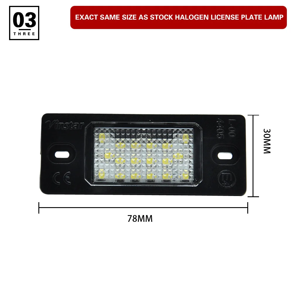 2 шт. Водонепроницаемый 6 светодиодный 12V Высокое качество номерного знака светильник для Porsche Cayenne VW Touareg
