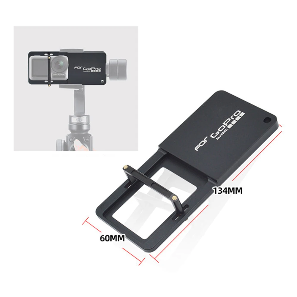 Action Camera Gimbal Adapter Mount Plate For DJI OSMO Mobile Smooth4 Stabilizer For GoPro HERO 7 6 AKASO E