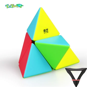 

QIYI 2x2 pyramid cube stickerless magic cubes professional 2x2x2 puzzle no Stickerless Educational Toys for children cubo magico