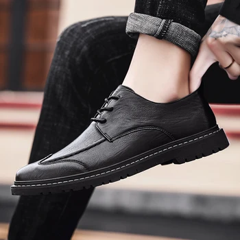 

Men Casual Shoes fashion lace up comfortable leather shoes outdoor oxfords lace up high quality men sneakers Zapatos De Hombre