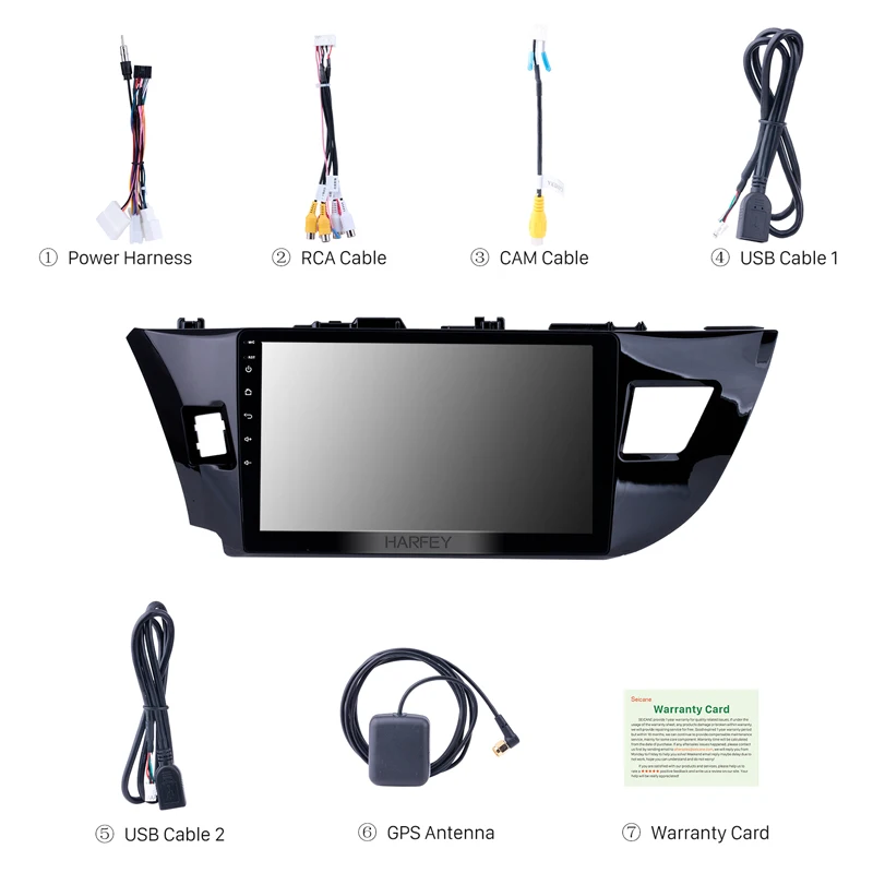 Sale Harfey Navi 10.1" HD 1080P Car GPS Autoradio Stereo Android 8.1 Bluetooth 1+16GB 3G WiFi For Toyota LEVIN 2013-2015 Vehicle 2Din 5