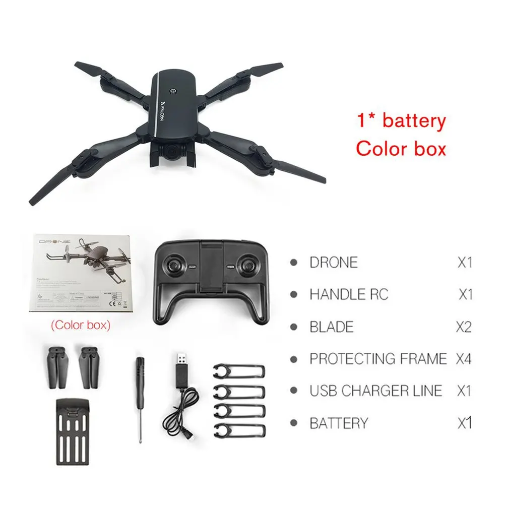 M1808 WiFi FPV Радиоуправляемый Дрон 4K камера Оптическое позиционирование потока HD Двойная камера антенна видео RC авиационный самолет детские игрушки - Цвет: Black box