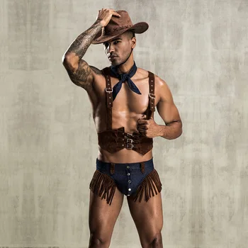 

2020 New Men's Sexy Jeans Personality Sexy Lingerie Uniform Temptation