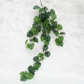 

Artificial Vine Simulation Plants Lifelike Tropic Big Leaves Fake Hanging Plant Hanging Vine Photography Props Home Decoration
