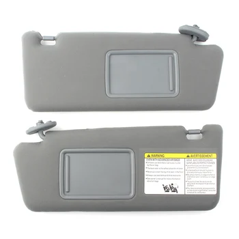 

1Pair Gray Car Sun Visor Sunshade Shield for Toyota Tacoma 2005 2006 2007 2008 2009 2010 2011 2012 W/O Light Left & Right Side