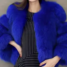 Женские зимние пальто, искусственный мех, розовый, белый, Лисий мех, шуба, Женская пушистая куртка, Chaqueta Peluda Mujer Fausse Fourrure Casaco Pele
