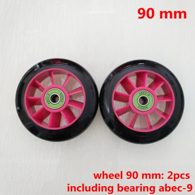 Колеса скутера 100*24 мм 110*24 мм 2 шт./лот подшипники ABEC-9 - Цвет: wheel 90mm 2pcs