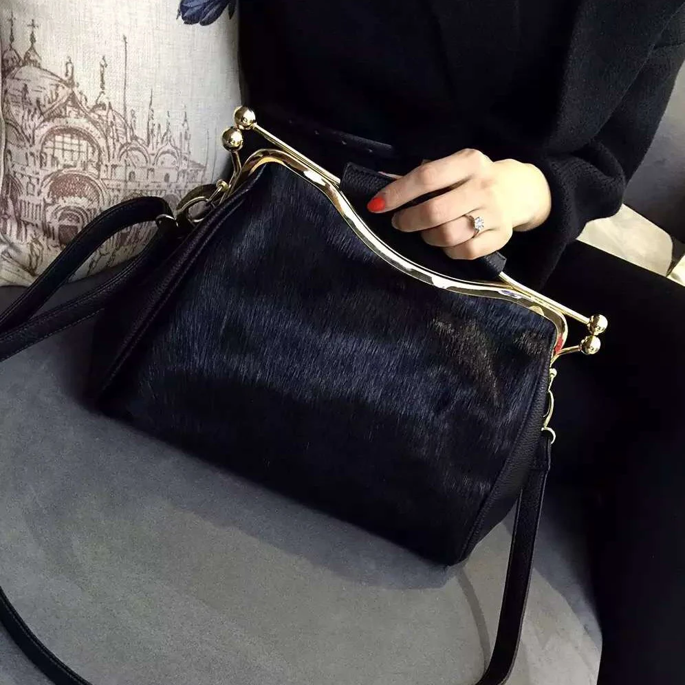 Роскошная сумка-тоут женская сумка-мессенджер с зажимом из искусственной кожи