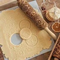 1 pz goffratura inciso mattarello strumento di cottura biscotto torta fondente rullo di pasta modellato mattarello accessori da cucina