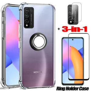 Image 1 - ring case for honor 10 x lite soft clear anti shock phone cover honor10 10lite huawei honor 10i glass cases honor 10x lite case