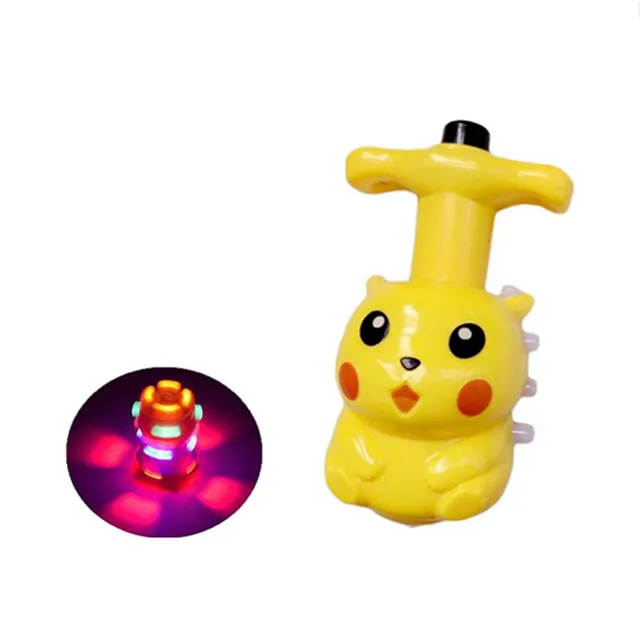 1 set Electric LED Spinning Top Flashing Light Music Cute Animal Figures Model Launcher Glow At Night Rotating Kid GIft Toy 5