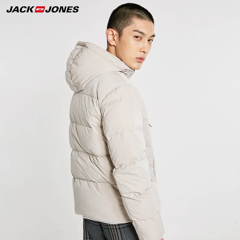 JackJones зимний теплый короткий пуховик на шнурке с капюшоном | 218412525