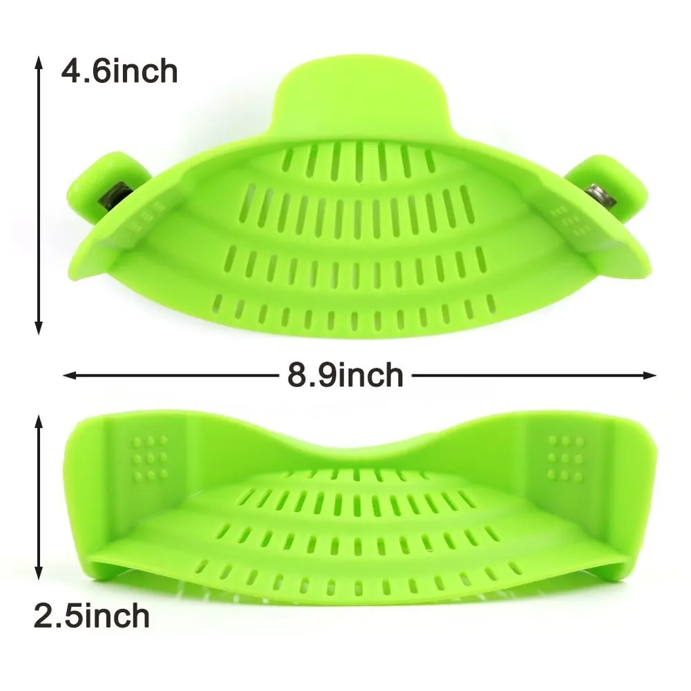 Силиконовый Сетчатый Фильтр с 2 зажимами для спагетти овощей пасты измельчение