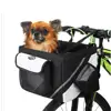 Pet Dog Bicycle Bag Dogs Baskets Bike Handlebar Front Basket Small Cat Dog Nest Puppy Cats Bed Carrier For Travel Shopping ► Photo 1/6