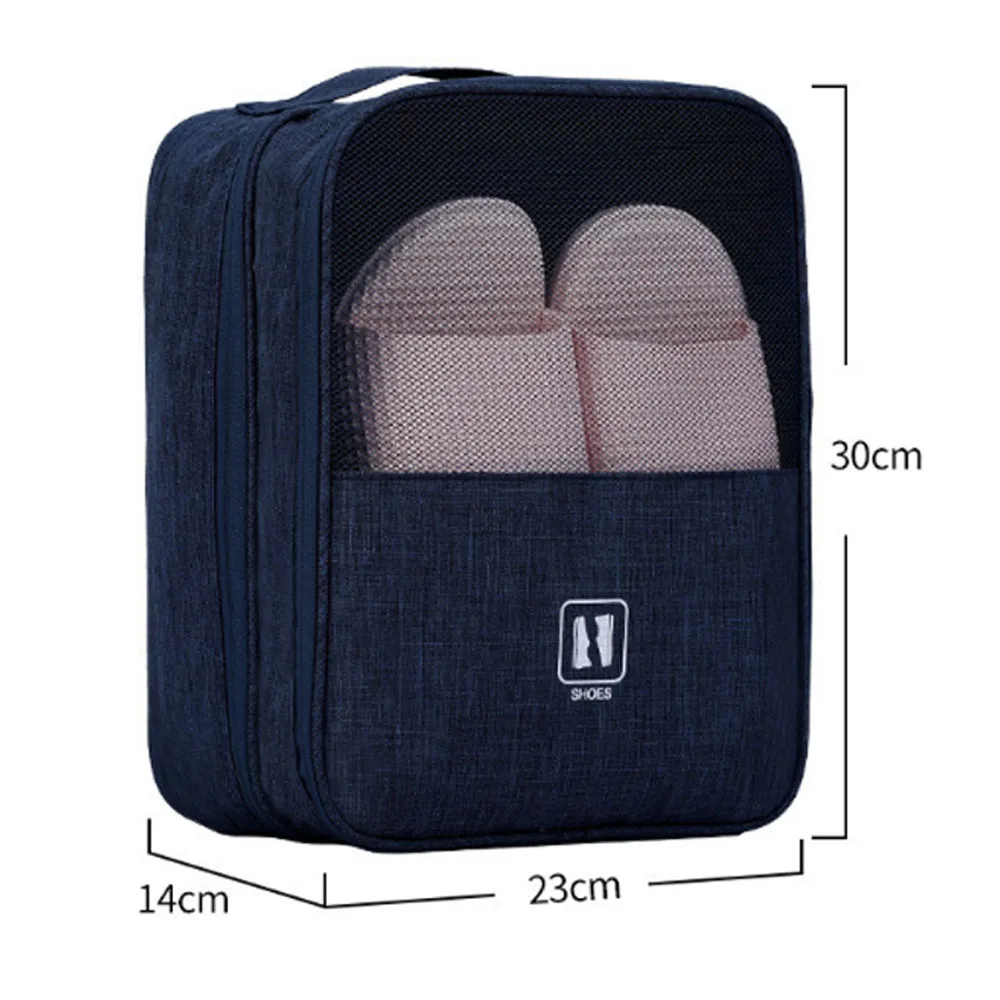 3 Layers Travel Shoe Bag Portable Organizer Storage Pack Bag 3 Pairs Shoes Fit For Trolley Case Travelling Luggage Handbag XA48C