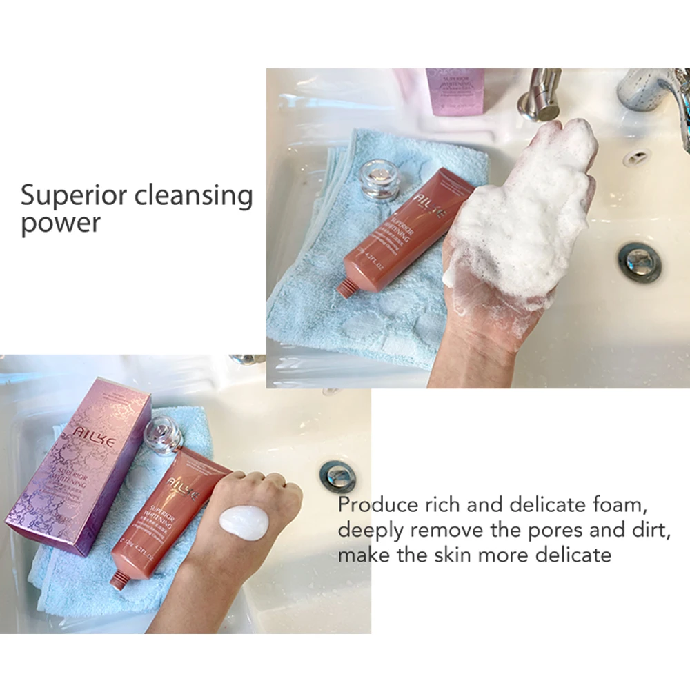 AILKE Rose Facial Cleanser Women Whitening Moisturizing Cleaning Cleaner Hydrating Anti-Dark Spots, Oil Control Face Care Scrub 2
