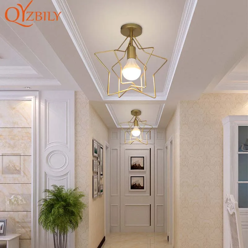 Потолочный светильник железная лампа с металлическим основанием светодиодный