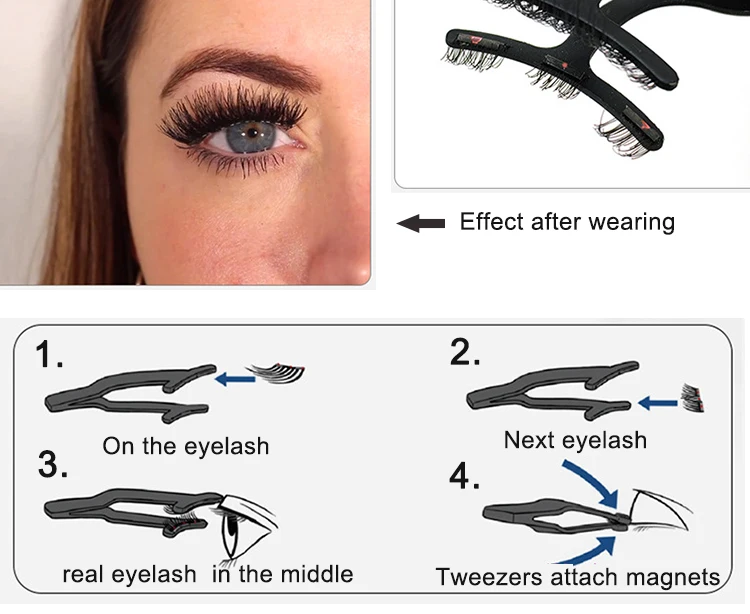 Магнитные накладные ресницы Natural Wispy 25 мм 3D искусственная норка Easy Fan Eye Lashes магнитные Накладные ресницы с 5 магнитами