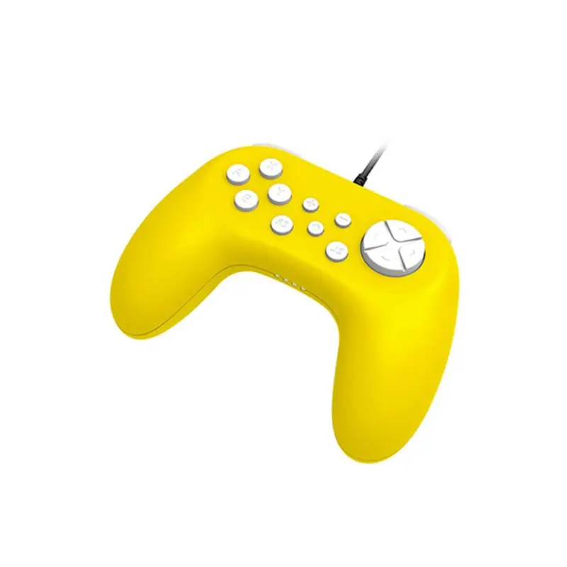 Цвет: желтый Проводной геймпад игровой контроллер для NS Switch главный двигатель консоль хост ручка джойстики с функцией вибрации двигателя - Цвет: Цвет: желтый