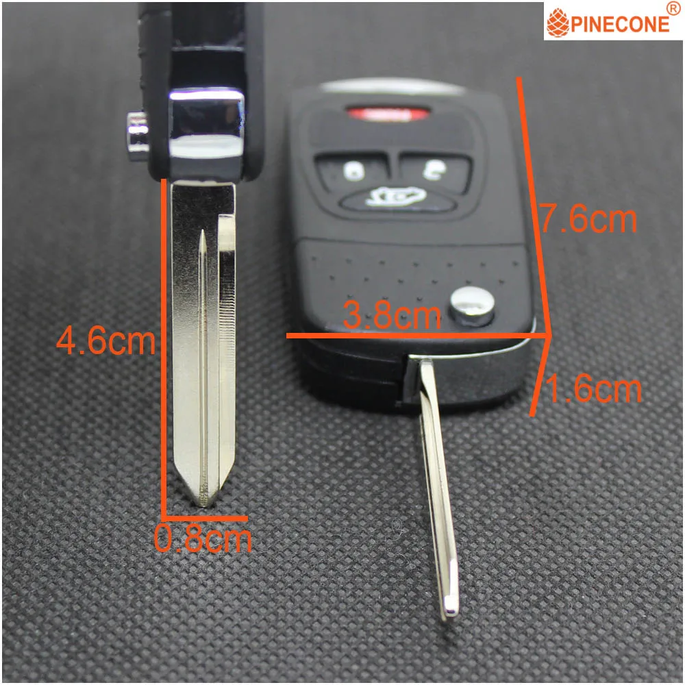 PINECONE для Chrysler 200 300 300c PT Cruiser Sebring Dodge Avenger зарядное устройство Jeep Commander 3+ 1 кнопка модифицированный автомобильный брелок
