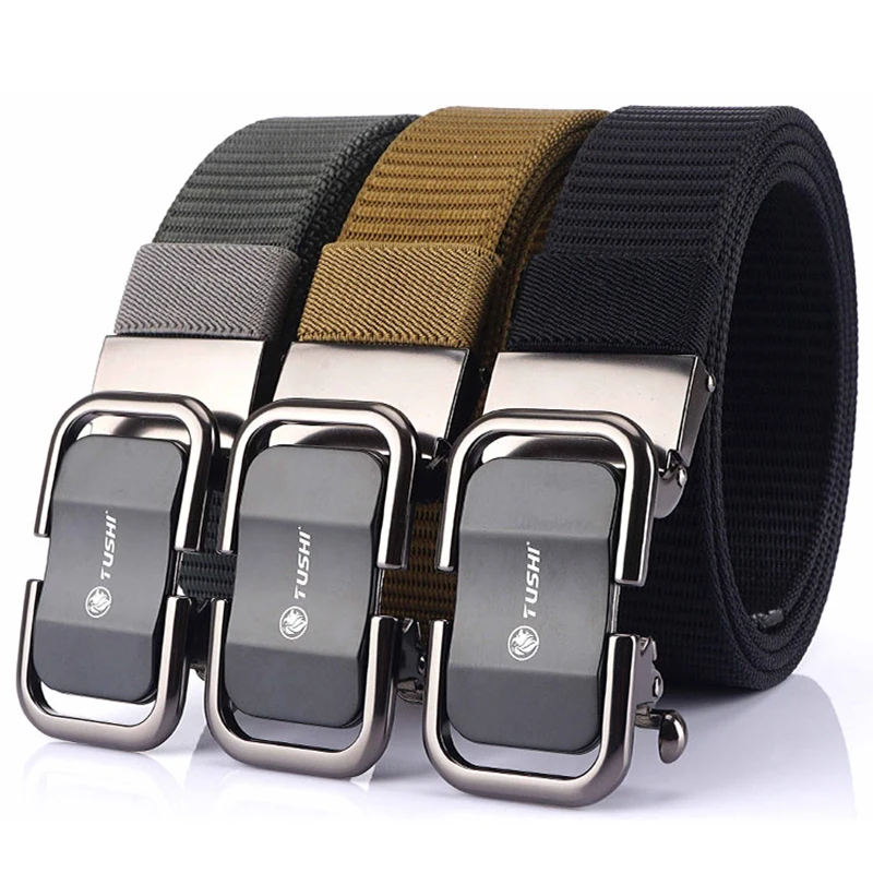 Mens Belt Nylon Belt Tactical Belt Tactical Belts Men's Tactical Belt Advanced Black Automatic Buckle Military Nylon Soft Outdoor Sports Army MDB050