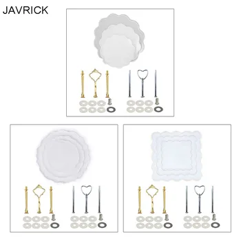 

Three-Layer Resin Mold Fruits Stands Tray Casting Silicone Mould Dessert Platter